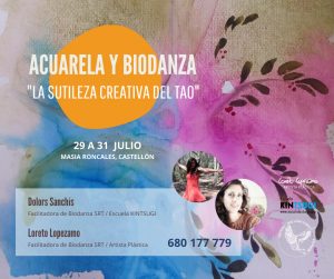 Escuela Kintsugi, taller residencial de biodanza y acuarela, del 29 al 31 de julio en Penyagolosa
